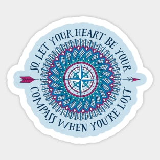 Compass Design Sticker